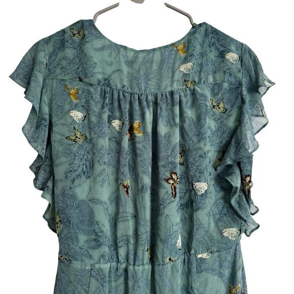 **BNWT Anthropologie Osuna feather Tunic maxi top L - Picture 6 of 10
